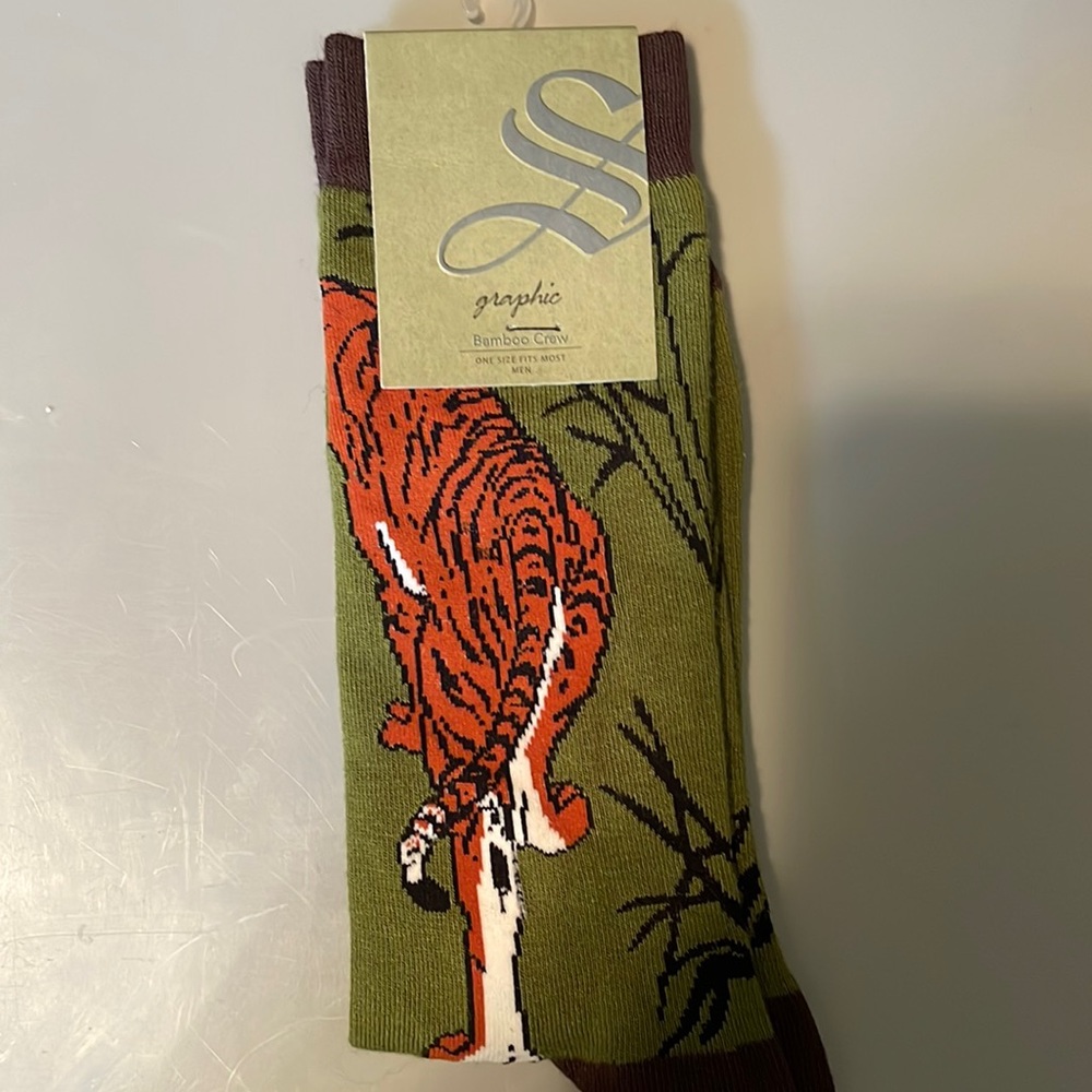 Men’s Bamboo "Tiger" Socks NWT